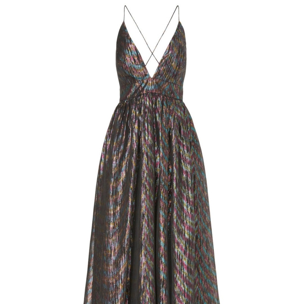 Aidan Mattox Metallic Organza Gown Size 0